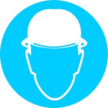 Работать в защитной каске